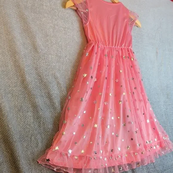 Pajamas Dress Bluey Bingo and Friends Toddler Girl's Pink Satinet Nightgown 6T - Picture 6 of 8